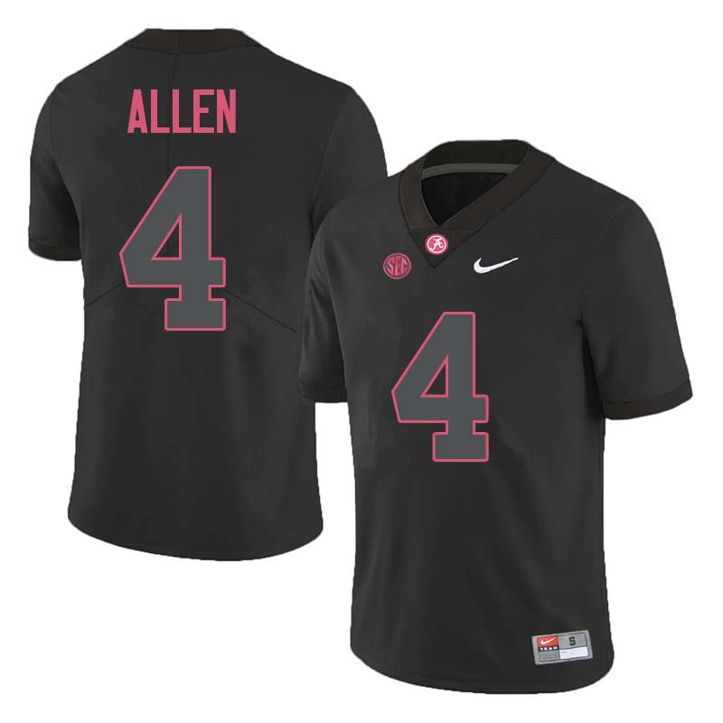 Alabama Crimson Tide Men's Christopher Allen #4 Black NCAA Nike Authentic Stitched College Football Jersey XT16U51TM